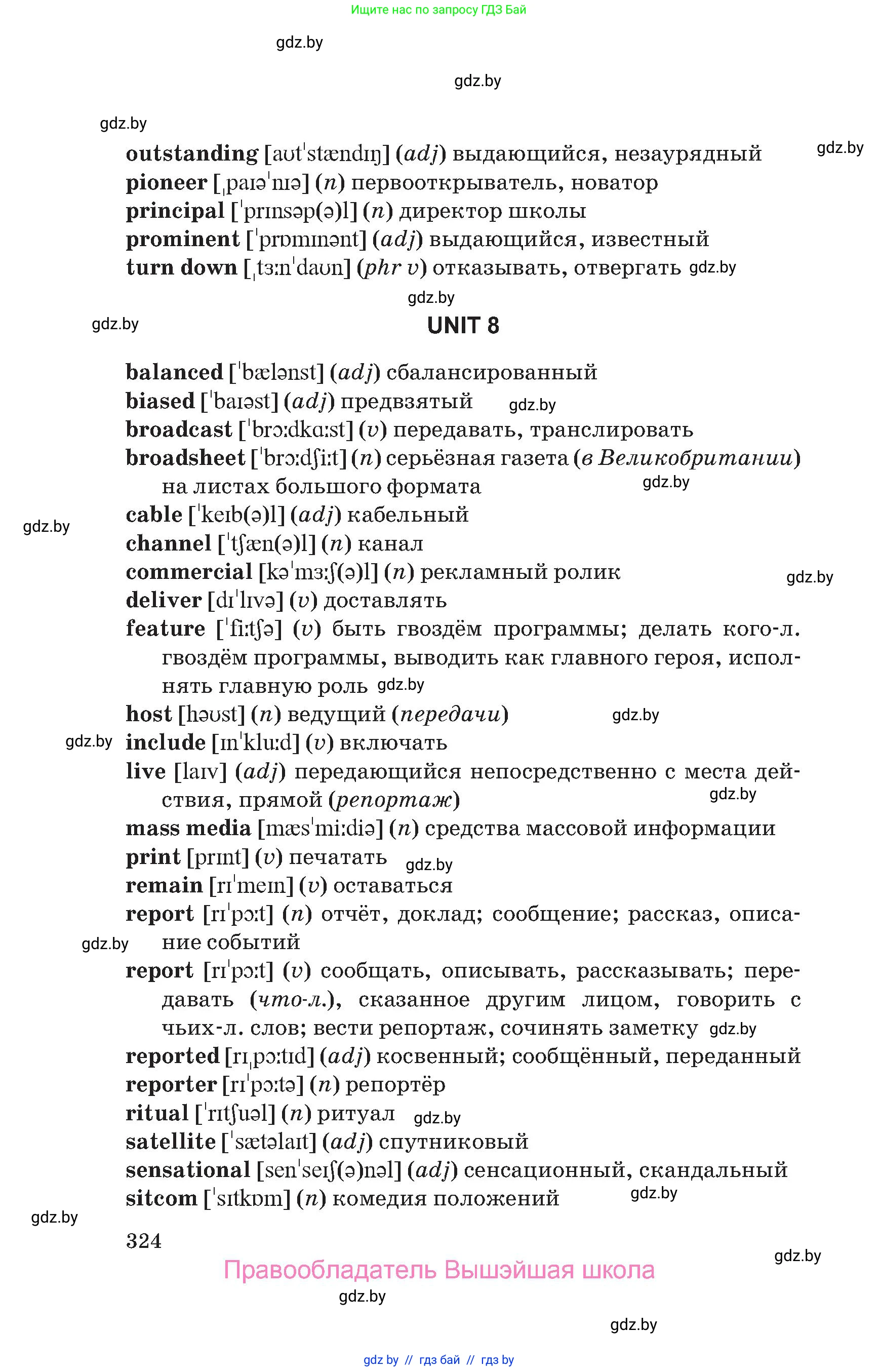 Английский язык (english), 10 класс Учебник (Student's book), авторы: Юхнель Наталья Валентиновна, Наумова Елена Георгиевна, Демченко Наталья Валентиновна, издательство Вышэйшая школа, Минск, 2019, страница 324