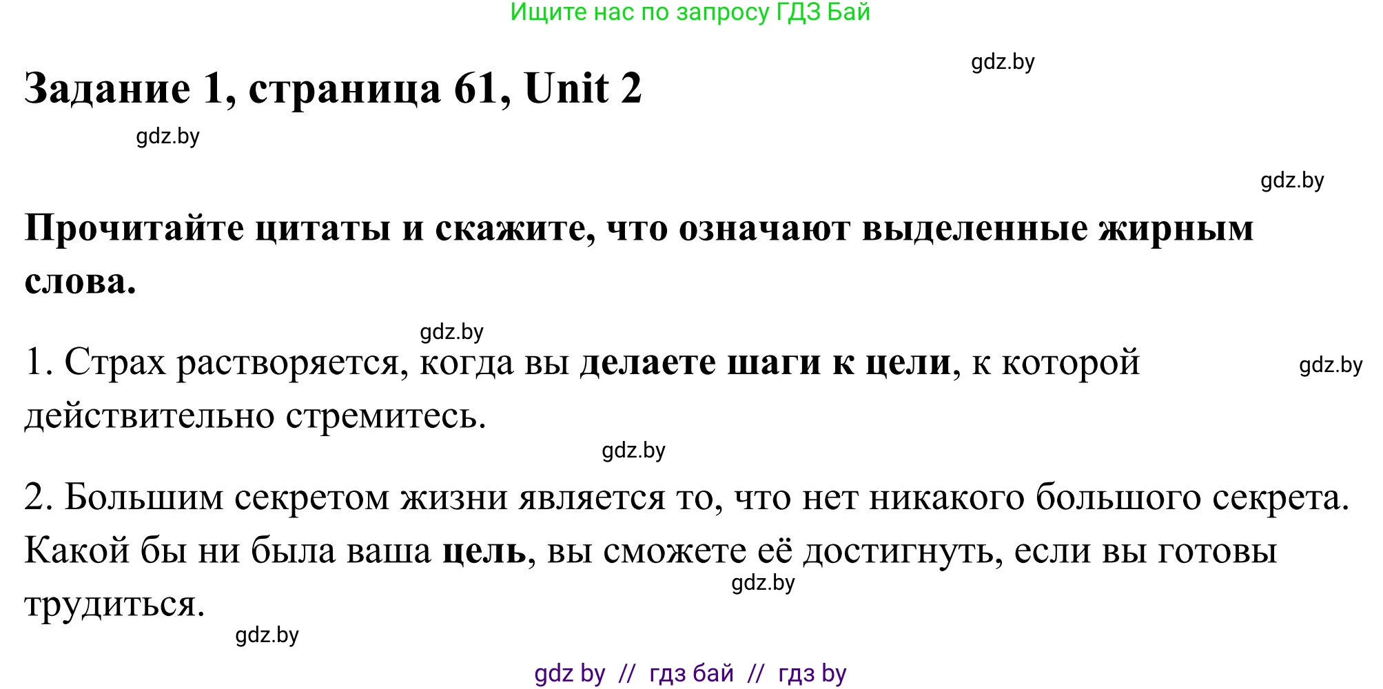 Английский язык (english), 10 класс Учебник (Student's book), авторы: Юхнель Наталья Валентиновна, Наумова Елена Георгиевна, Демченко Наталья Валентиновна, издательство Вышэйшая школа, Минск, 2019, страница 61, номер 1, Решение
