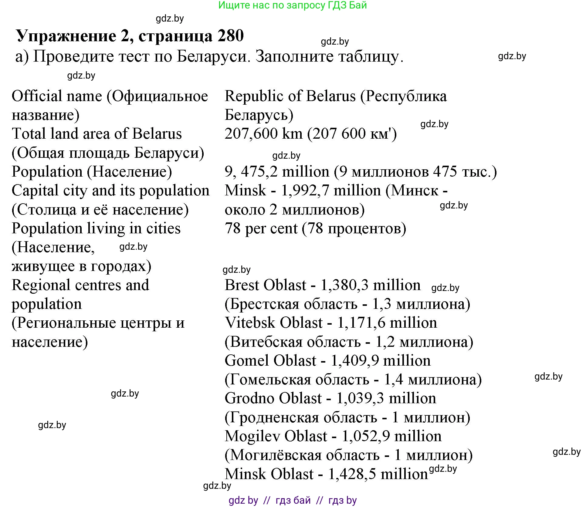 Английский язык (english), 10 класс Учебник (Student's book), авторы: Юхнель Наталья Валентиновна, Наумова Елена Георгиевна, Демченко Наталья Валентиновна, издательство Вышэйшая школа, Минск, 2019, страница 280, номер 2, Решение 2
