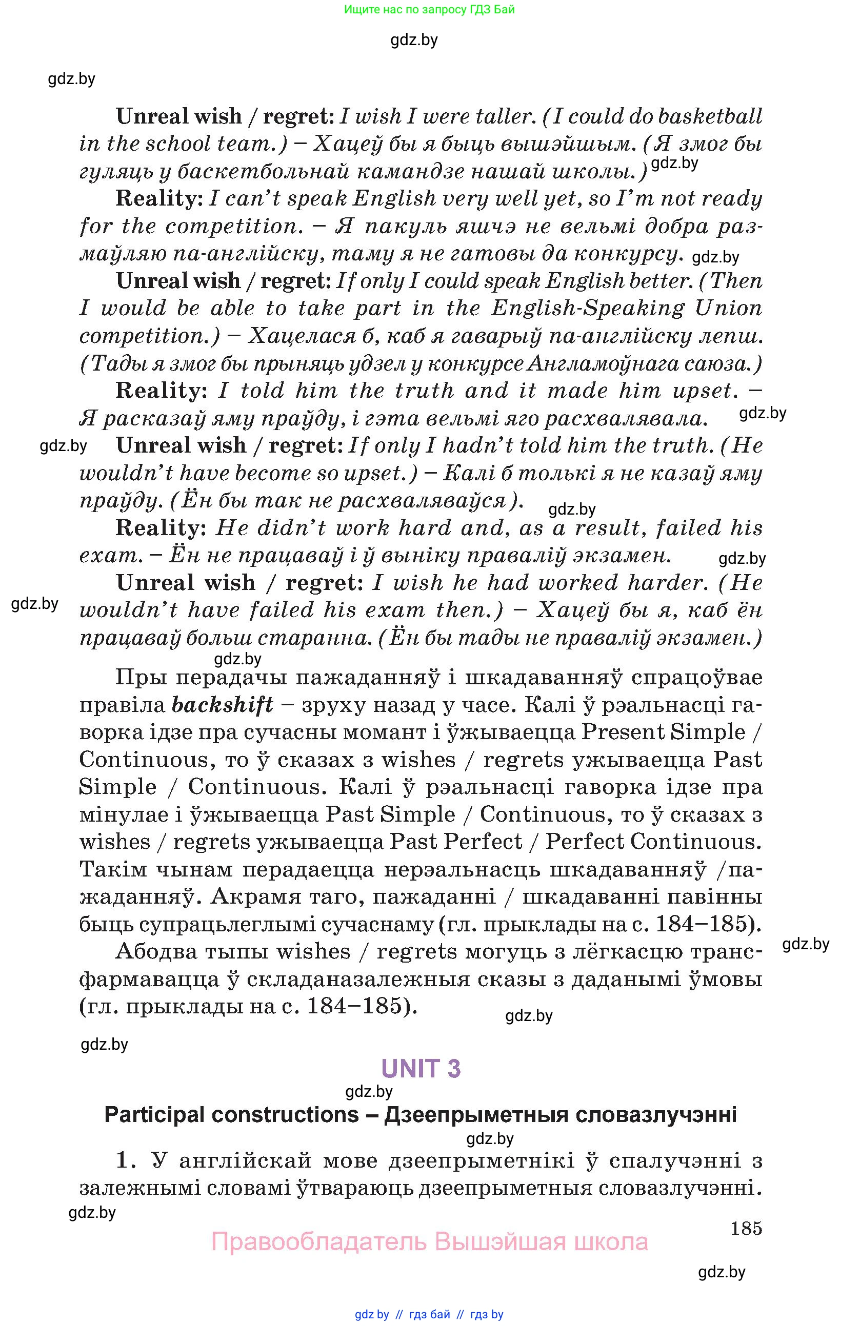 Английский язык (english), 11 класс Учебник (Student's book), авторы: Демченко Наталья Валентиновна, Бушуева Эдите Владиславовна, Севрюкова Татьяна Юрьевна, Лапицкая Людмила Михайловна (Lapitskaya Ludmila), Романчук Вероника Романовна, издательство Вышэйшая школа, Минск, 2022, розового цвета, страница 185