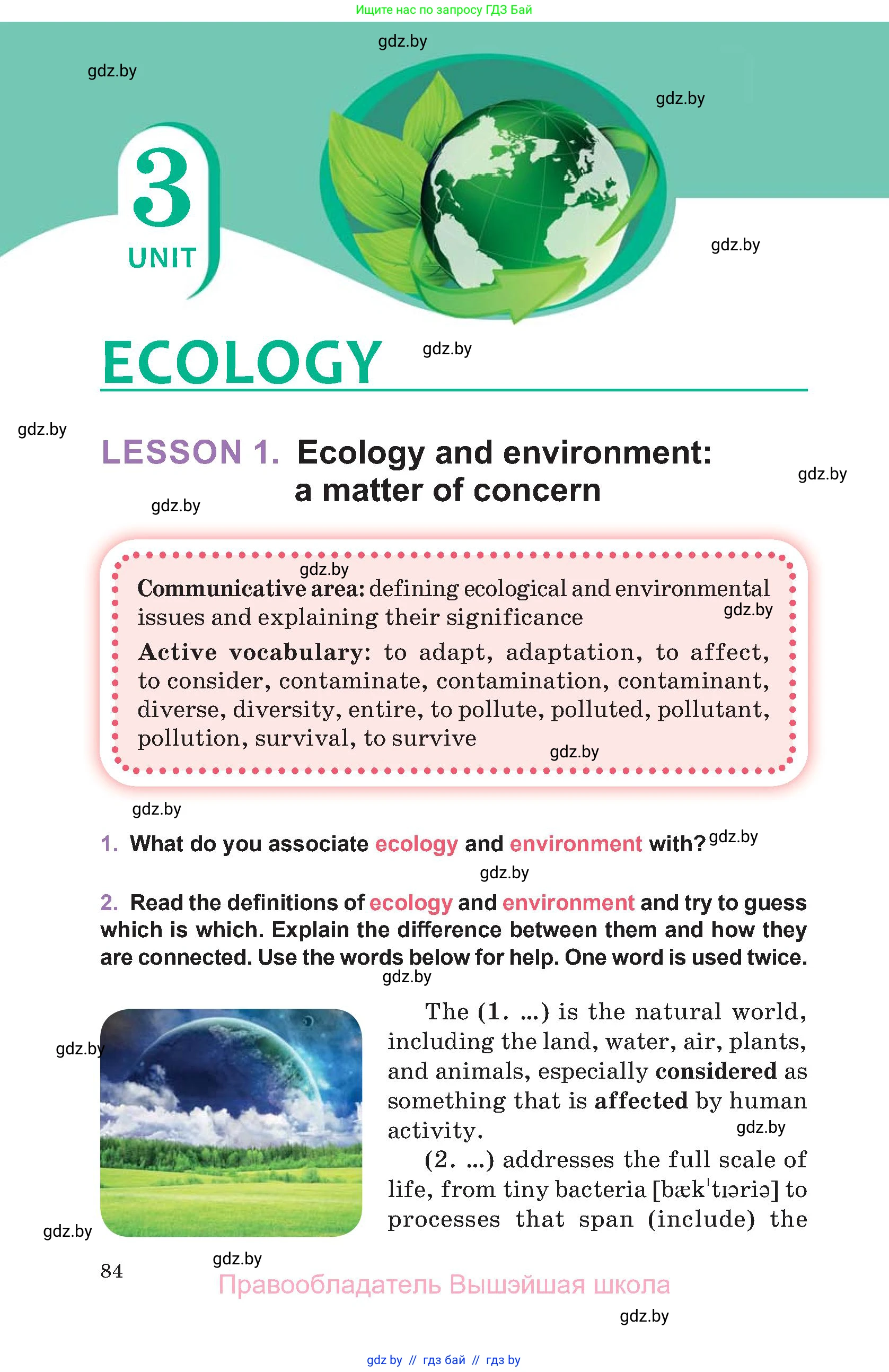 Английский язык (english), 11 класс Учебник (Student's book), авторы: Демченко Наталья Валентиновна, Бушуева Эдите Владиславовна, Севрюкова Татьяна Юрьевна, Лапицкая Людмила Михайловна (Lapitskaya Ludmila), Романчук Вероника Романовна, издательство Вышэйшая школа, Минск, 2022, розового цвета, Часть ( Part) 1, страница 84