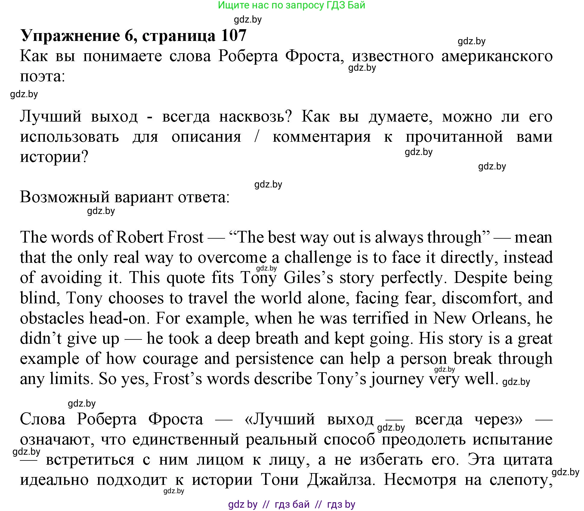 Английский язык (english), 11 класс Учебник (Student's book), авторы: Демченко Наталья Валентиновна, Бушуева Эдите Владиславовна, Севрюкова Татьяна Юрьевна, Лапицкая Людмила Михайловна (Lapitskaya Ludmila), Романчук Вероника Романовна, издательство Вышэйшая школа, Минск, 2022, розового цвета, Часть ( Part) 2, страница 107, номер 6, Решение 1