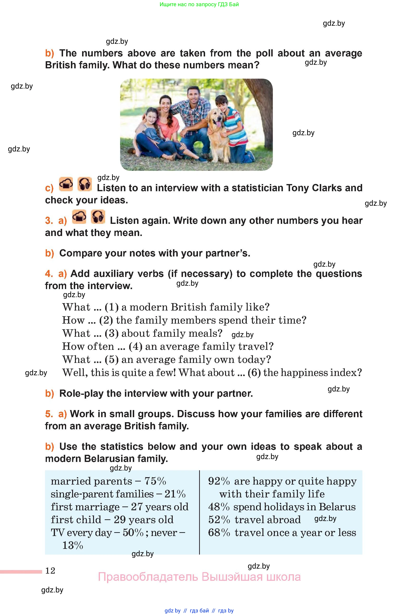 Английский язык (english), 11 класс Учебник (Student's book), авторы: Юхнель Наталья Валентиновна, Демченко Наталья Валентиновна, Романчук Вероника Романовна, Малиновская Елена Александровна, Севрюкова Татьяна Юрьевна, Бушуева Эдите Владиславовна, Наумова Елена Георгиевна, Яковчиц Т Н, издательство Вышэйшая школа, Минск, 2021, бирюзового цвета, страница 12