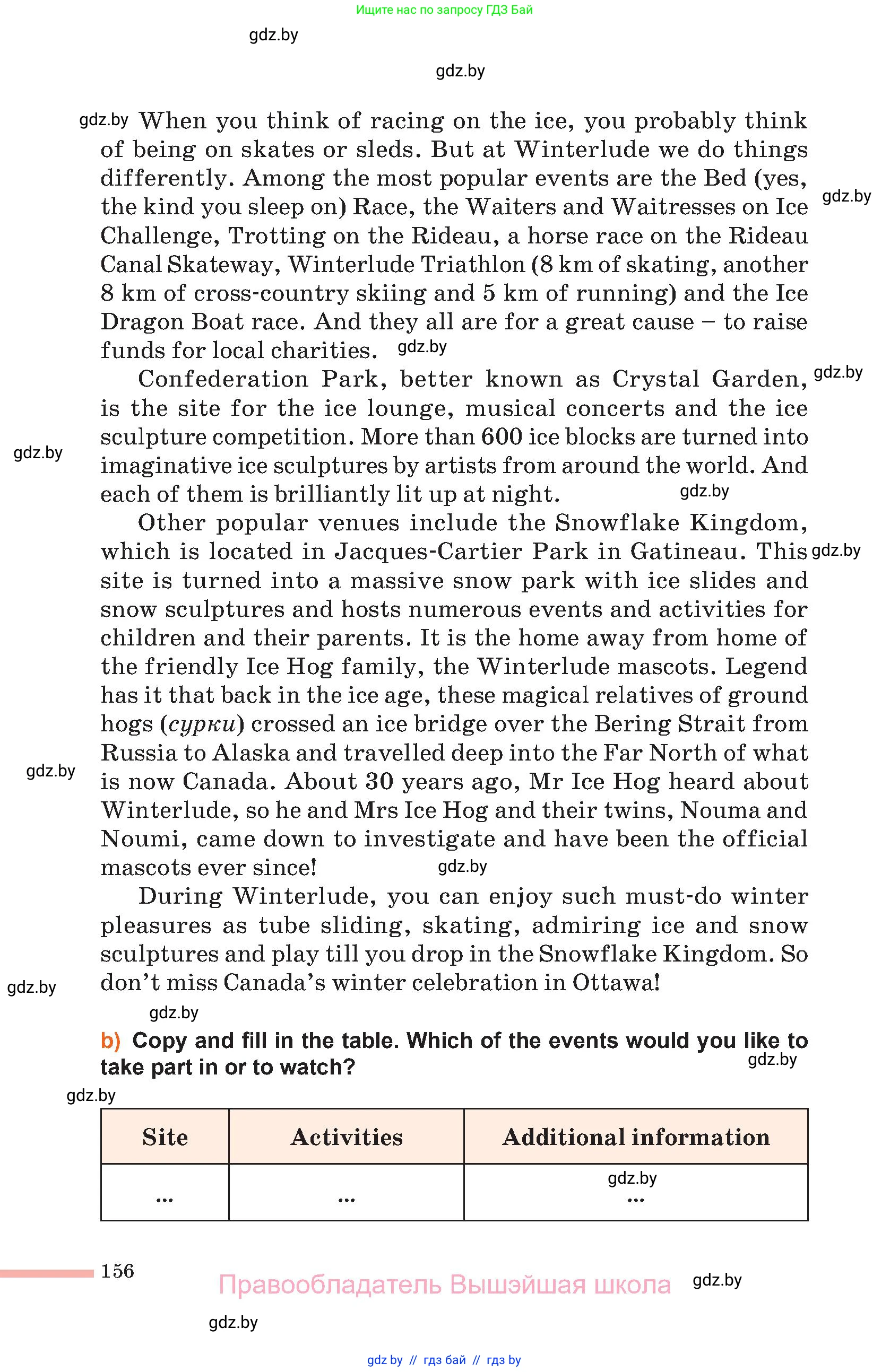 Английский язык (english), 11 класс Учебник (Student's book), авторы: Юхнель Наталья Валентиновна, Демченко Наталья Валентиновна, Романчук Вероника Романовна, Малиновская Елена Александровна, Севрюкова Татьяна Юрьевна, Бушуева Эдите Владиславовна, Наумова Елена Георгиевна, Яковчиц Т Н, издательство Вышэйшая школа, Минск, 2021, бирюзового цвета, страница 156