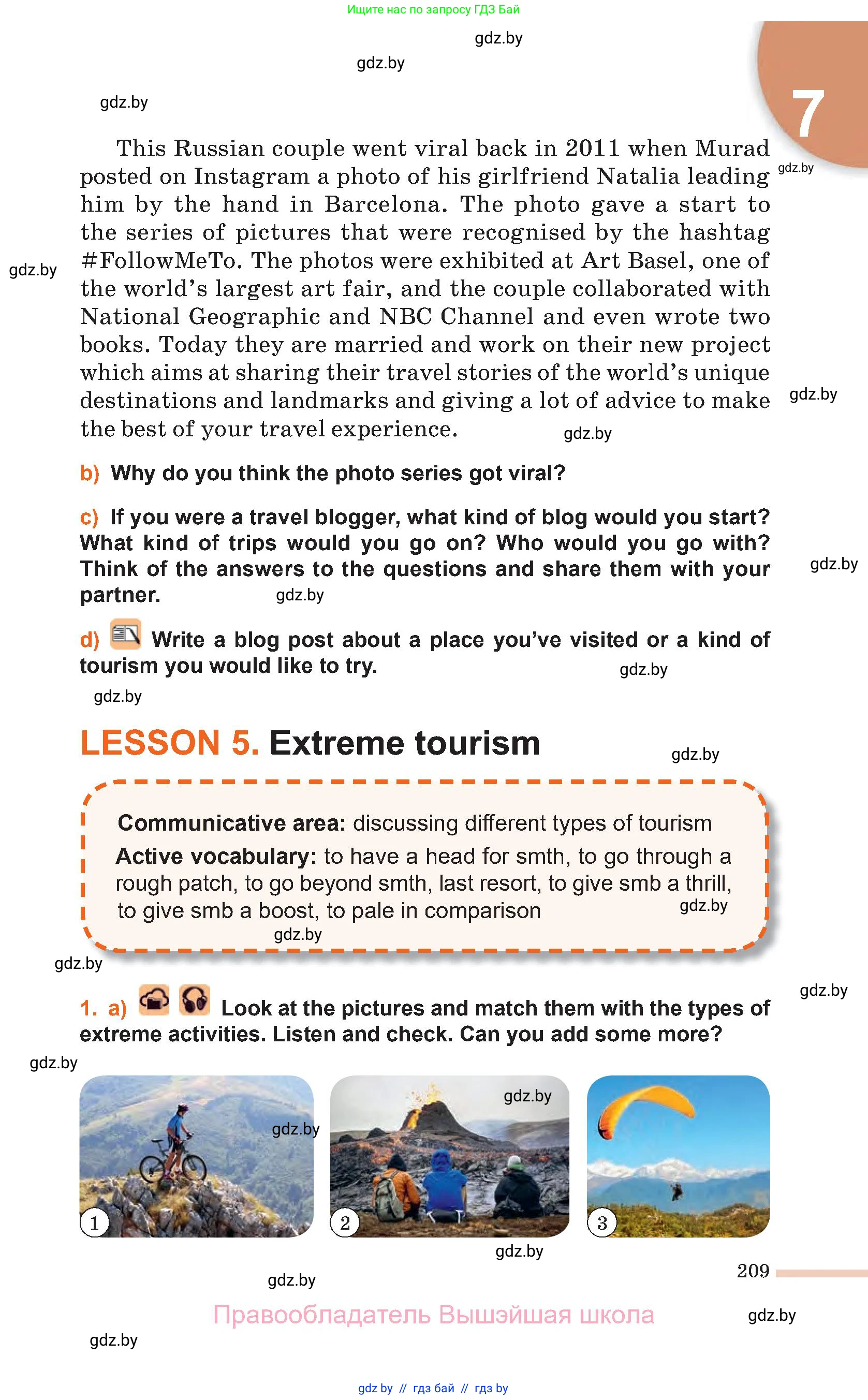 Английский язык (english), 11 класс Учебник (Student's book), авторы: Юхнель Наталья Валентиновна, Демченко Наталья Валентиновна, Романчук Вероника Романовна, Малиновская Елена Александровна, Севрюкова Татьяна Юрьевна, Бушуева Эдите Владиславовна, Наумова Елена Георгиевна, Яковчиц Т Н, издательство Вышэйшая школа, Минск, 2021, бирюзового цвета, страница 209