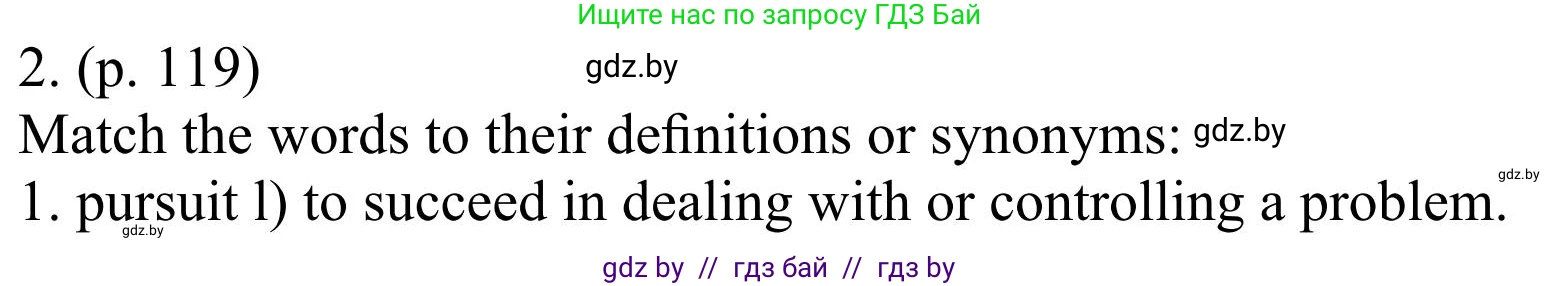 Английский язык (english), 11 класс Учебник (Student's book), авторы: Юхнель Наталья Валентиновна, Демченко Наталья Валентиновна, Романчук Вероника Романовна, Малиновская Елена Александровна, Севрюкова Татьяна Юрьевна, Бушуева Эдите Владиславовна, Наумова Елена Георгиевна, Яковчиц Т Н, издательство Вышэйшая школа, Минск, 2021, бирюзового цвета, страница 119, номер 2, Решение