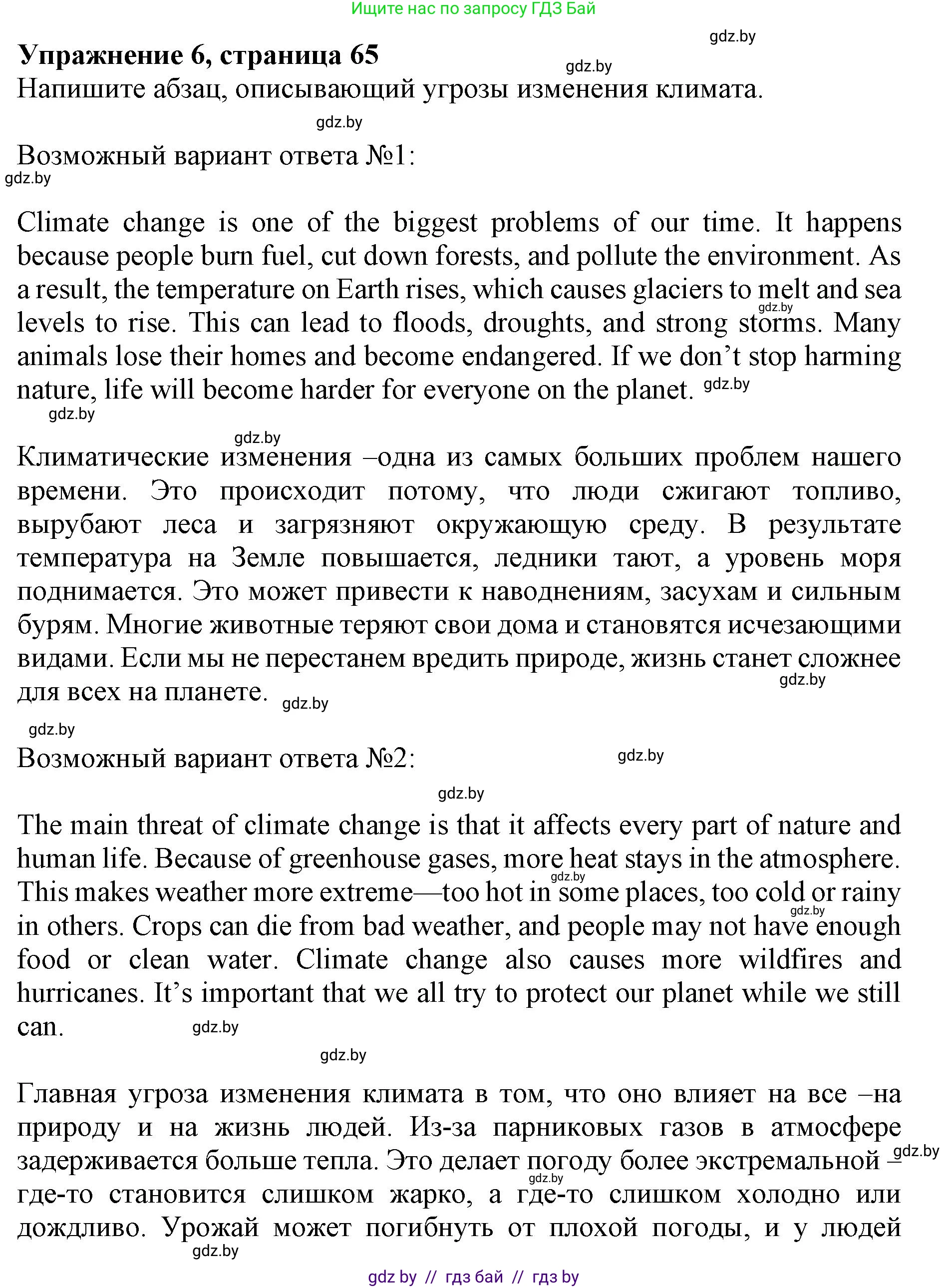 Английский язык (english), 11 класс Учебник (Student's book), авторы: Юхнель Наталья Валентиновна, Демченко Наталья Валентиновна, Романчук Вероника Романовна, Малиновская Елена Александровна, Севрюкова Татьяна Юрьевна, Бушуева Эдите Владиславовна, Наумова Елена Георгиевна, Яковчиц Т Н, издательство Вышэйшая школа, Минск, 2021, бирюзового цвета, страница 65, номер 6, Решение 2
