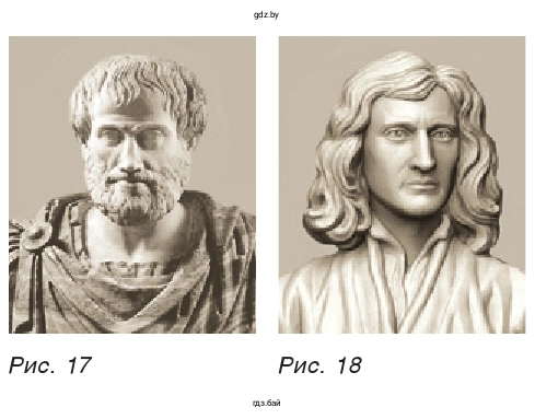 Аристотель (рис. 17), Ньютон (рис. 18)