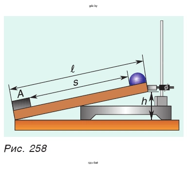 Рис. 258. Закрепленный желоб в штативе