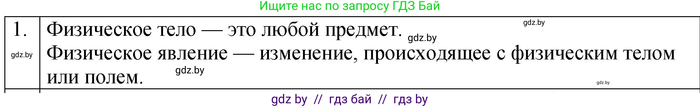 Физика, 7 класс Учебник, авторы: Исаченкова Лариса Артёмовна, Громыко Елена Владимировна, Лещинский Юрий Дмитриевич, издательство Народная асвета, Минск, 2022, бирюзового цвета, страница 10, номер 1, Решение 1