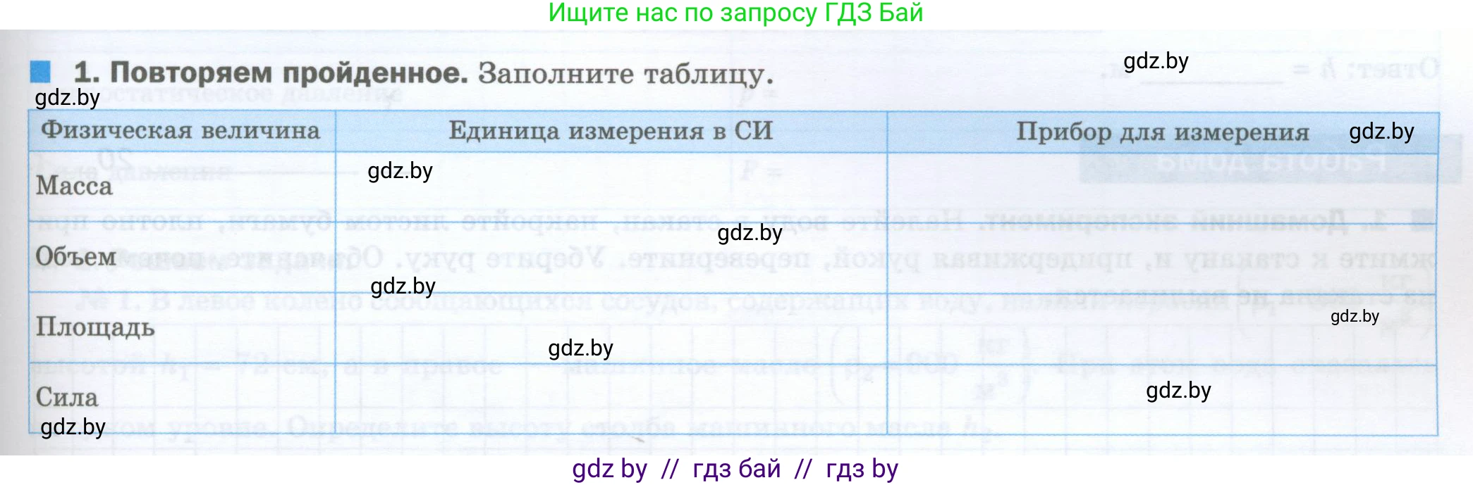 Физика, 7 класс обучающая тетрадь, авторы: Шабусов Анатолий Константинович, Дубина Максим Викторович, Батурчик Борис Петрович, издательство Новое знание, Минск, 2021, жёлтого цвета, страница 85, номер 1, Условие