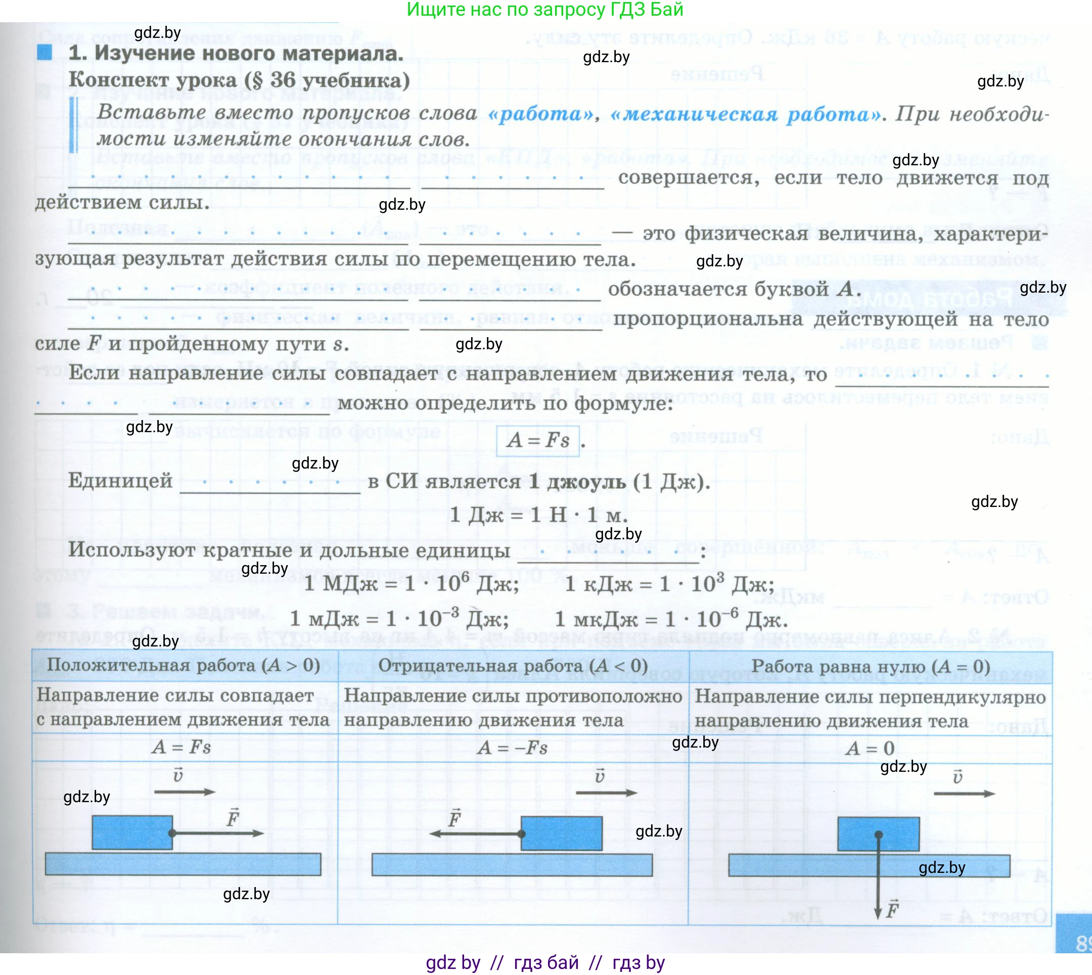 Физика, 7 класс обучающая тетрадь, авторы: Шабусов Анатолий Константинович, Дубина Максим Викторович, Батурчик Борис Петрович, издательство Новое знание, Минск, 2021, жёлтого цвета, страница 89, номер 1, Условие