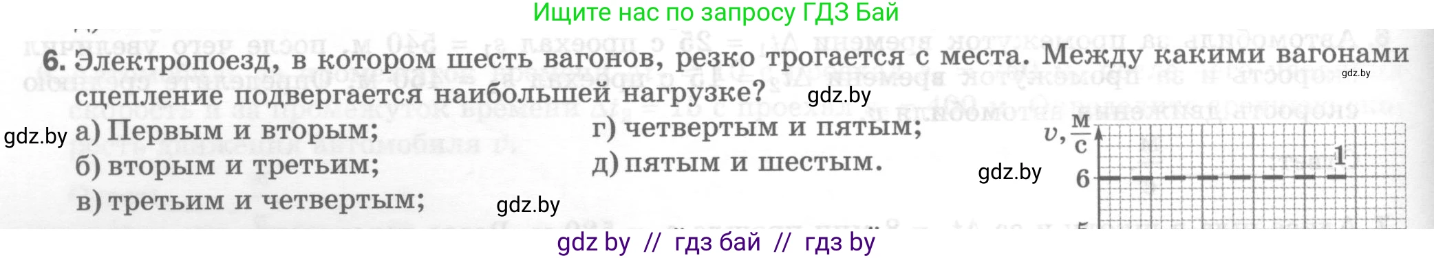 Физика, 7 класс Тесты, авторы: Шабусов Анатолий Константинович, Батурчик Борис Петрович, издательство Новое знание, Минск, 2021, жёлтого цвета, страница 30, номер 6, Условие