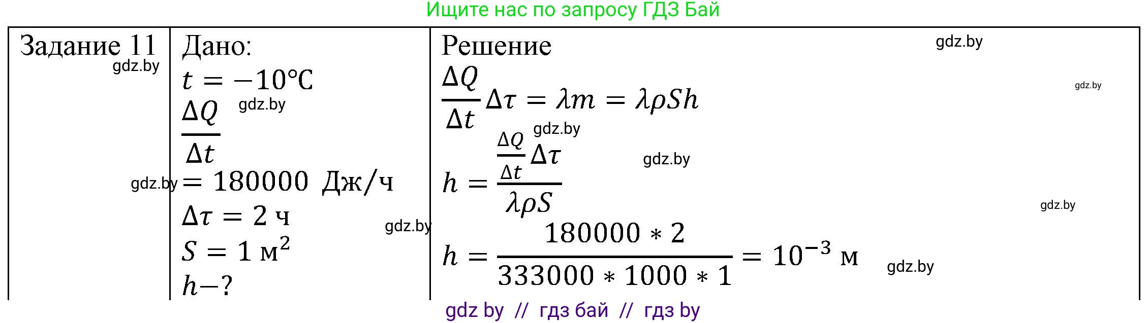 Физика, 8 класс Учебник, авторы: Исаченкова Лариса Артёмовна, Громыко Елена Владимировна, Дорофейчик Владимир Владимирович, Лещинский Юрий Дмитриевич, издательство Адукацыя i выхаванне, Минск, 2024, страница 39, номер 11, Решение 3