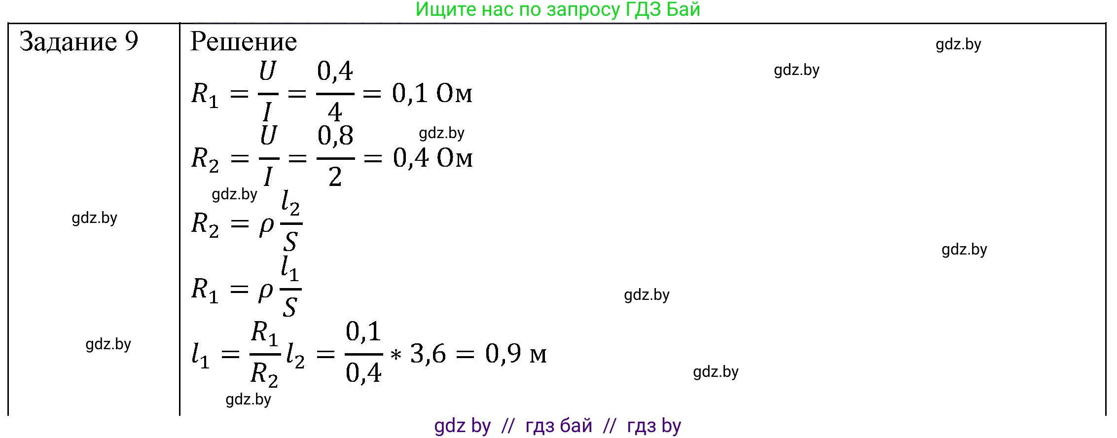 Физика, 8 класс Учебник, авторы: Исаченкова Лариса Артёмовна, Громыко Елена Владимировна, Дорофейчик Владимир Владимирович, Лещинский Юрий Дмитриевич, издательство Адукацыя i выхаванне, Минск, 2024, страница 93, номер 9, Решение 3