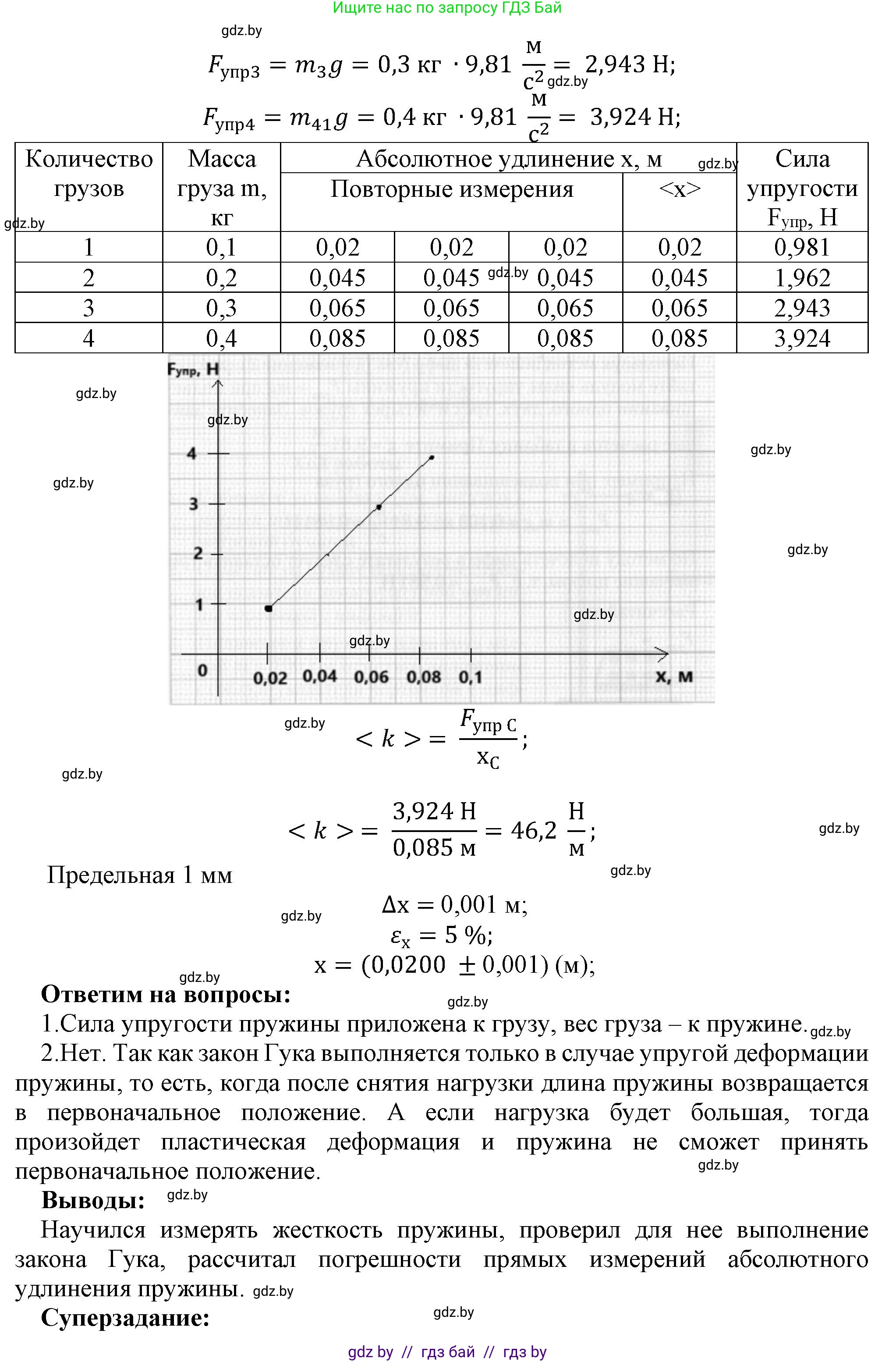 Физика, 9 класс Тетрадь для лабораторных работ, авторы: Исаченкова Лариса Артёмовна, Захаревич Екатерина Васильевна, Сокольский Анатолий Алексеевич, издательство Аверсэв, Минск, 2019, белого цвета, страница 25, Решение (продолжение 2)