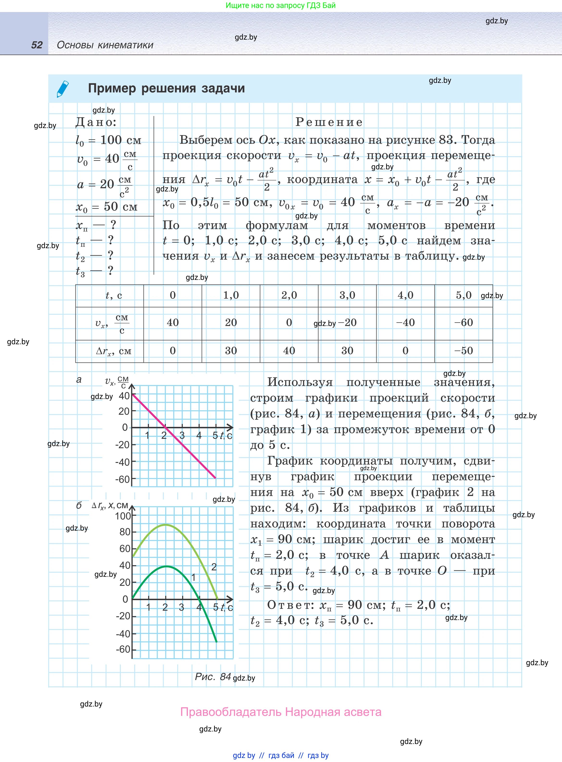 Физика, 9 класс Учебник, авторы: Исаченкова Лариса Артёмовна, Сокольский Анатолий Алексеевич, Захаревич Екатерина Васильевна, издательство Народная асвета, Минск, 2019, страница 52