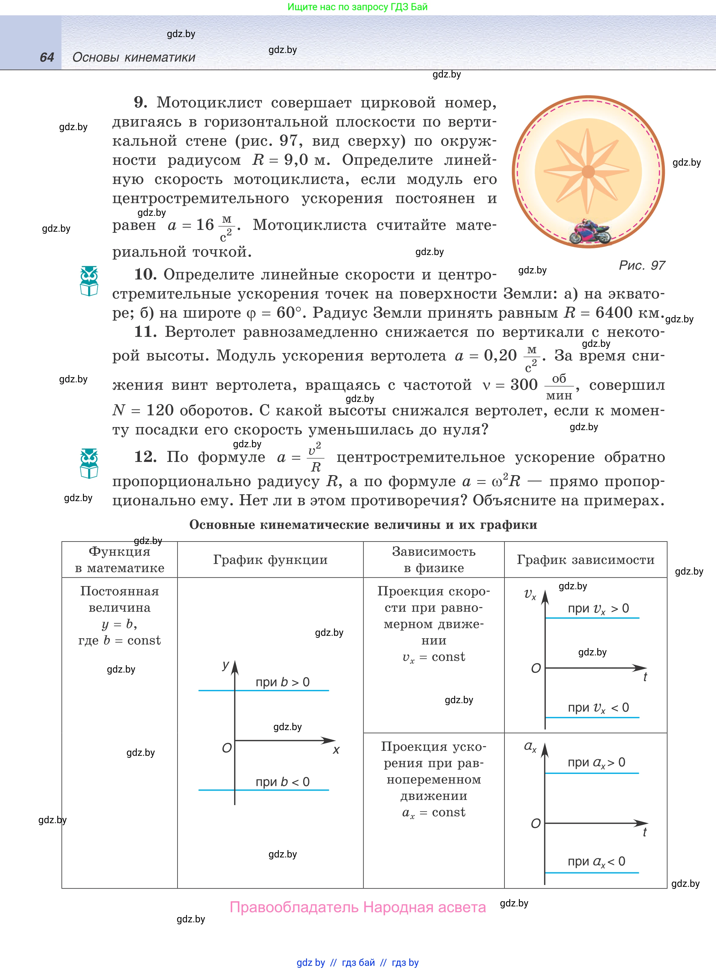 Физика, 9 класс Учебник, авторы: Исаченкова Лариса Артёмовна, Сокольский Анатолий Алексеевич, Захаревич Екатерина Васильевна, издательство Народная асвета, Минск, 2019, страница 64