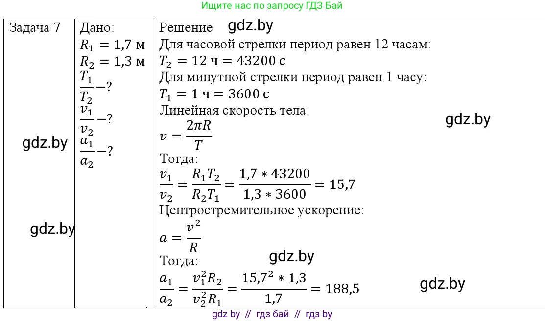 Физика, 9 класс Учебник, авторы: Исаченкова Лариса Артёмовна, Сокольский Анатолий Алексеевич, Захаревич Екатерина Васильевна, издательство Народная асвета, Минск, 2019, страница 63, номер 7, Решение 1