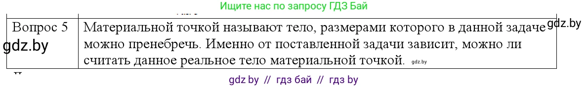 Физика, 9 класс Учебник, авторы: Исаченкова Лариса Артёмовна, Сокольский Анатолий Алексеевич, Захаревич Екатерина Васильевна, издательство Народная асвета, Минск, 2019, страница 7, номер 5, Решение 1