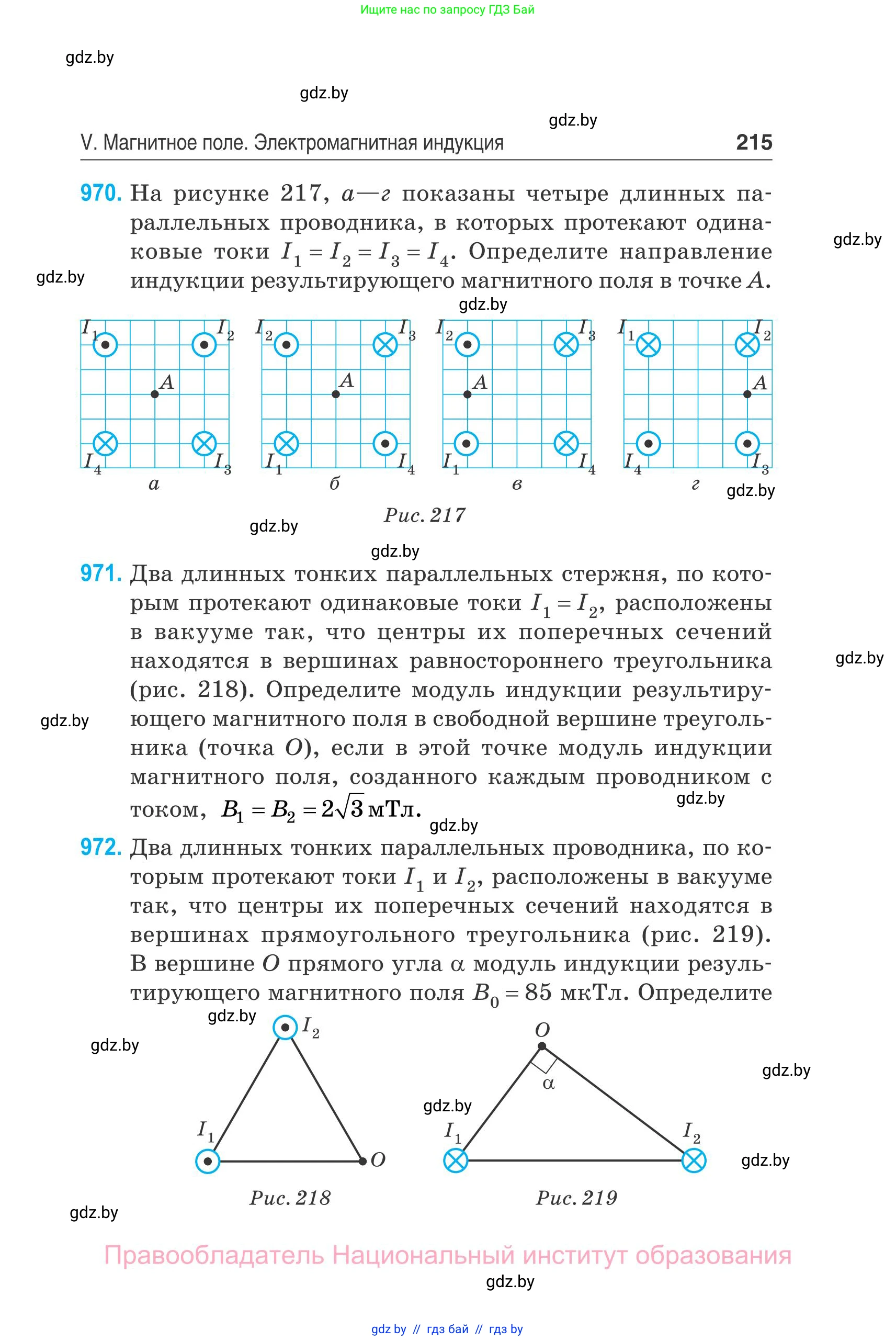 Физика, 10 класс Сборник задач, авторы: Дорофейчик Владимир Владимирович, Белая Ольга Николаевна, издательство Национальный институт образования, Минск, 2022, страница 215