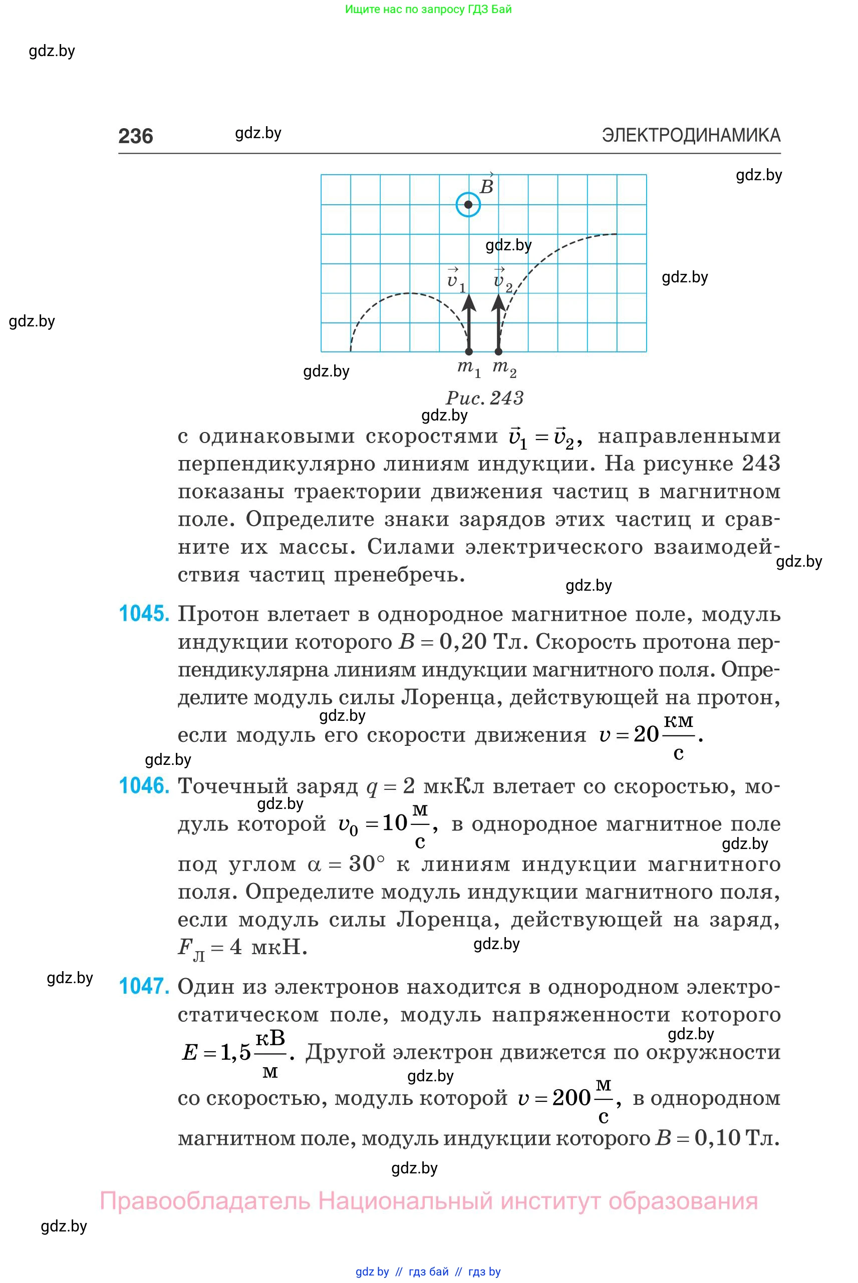 Физика, 10 класс Сборник задач, авторы: Дорофейчик Владимир Владимирович, Белая Ольга Николаевна, издательство Национальный институт образования, Минск, 2022, страница 236