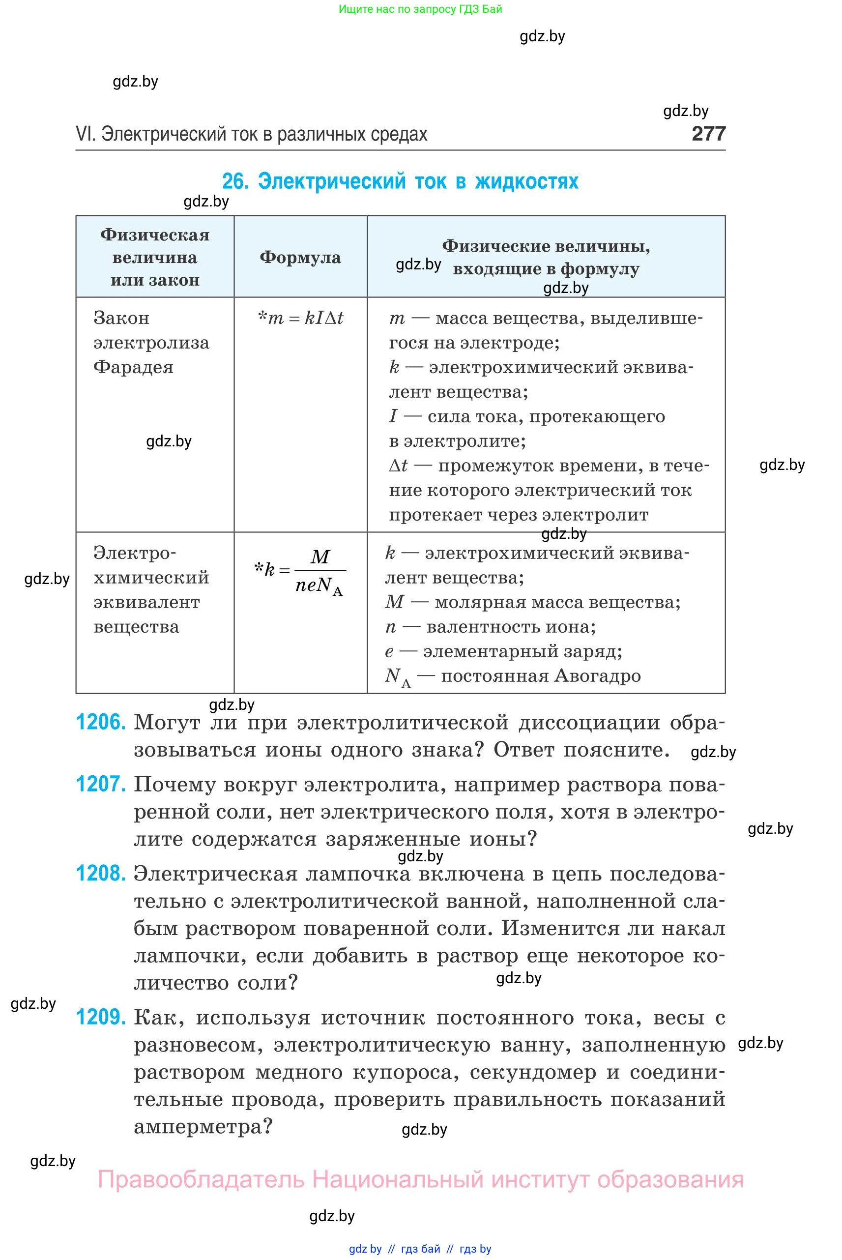 Физика, 10 класс Сборник задач, авторы: Дорофейчик Владимир Владимирович, Белая Ольга Николаевна, издательство Национальный институт образования, Минск, 2022, страница 277