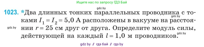 Физика, 10 класс Сборник задач, авторы: Дорофейчик Владимир Владимирович, Белая Ольга Николаевна, издательство Национальный институт образования, Минск, 2022, страница 229, номер 1023, Условие