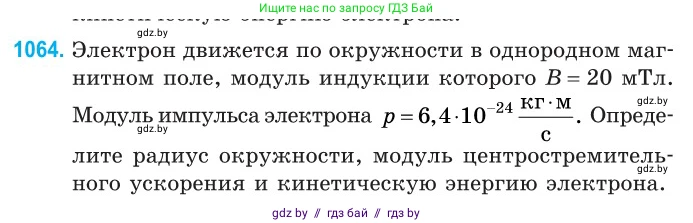 Физика, 10 класс Сборник задач, авторы: Дорофейчик Владимир Владимирович, Белая Ольга Николаевна, издательство Национальный институт образования, Минск, 2022, страница 239, номер 1064, Условие