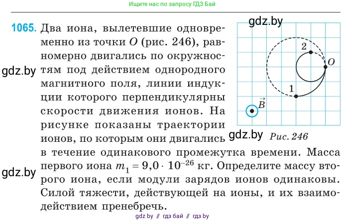 Физика, 10 класс Сборник задач, авторы: Дорофейчик Владимир Владимирович, Белая Ольга Николаевна, издательство Национальный институт образования, Минск, 2022, страница 240, номер 1065, Условие