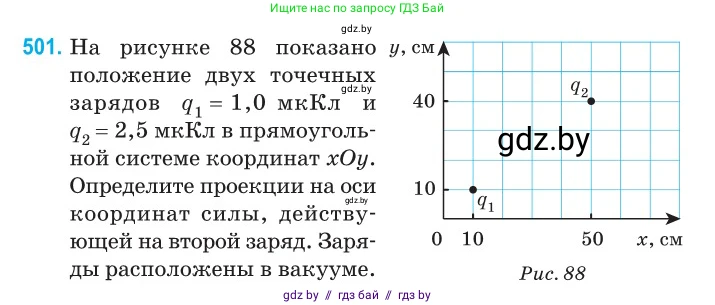 Физика, 10 класс Сборник задач, авторы: Дорофейчик Владимир Владимирович, Белая Ольга Николаевна, издательство Национальный институт образования, Минск, 2022, страница 106, номер 501, Условие