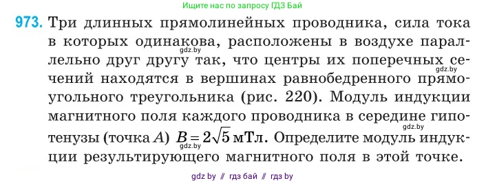 Физика, 10 класс Сборник задач, авторы: Дорофейчик Владимир Владимирович, Белая Ольга Николаевна, издательство Национальный институт образования, Минск, 2022, страница 216, номер 973, Условие