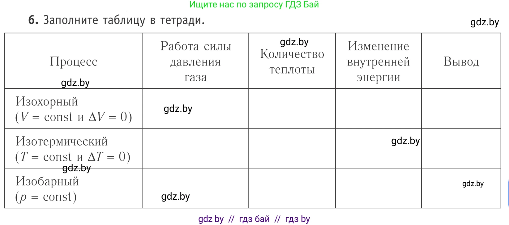 Физика, 10 класс Учебник, авторы: Громыко Елена Владимировна, Зенькович Владимир Иванович, Луцевич Александр Александрович, Слесарь Инесса Эдуардовна, издательство Адукацыя i выхаванне, Минск, 2019, бирюзового цвета, страница 95, номер 6, Условие