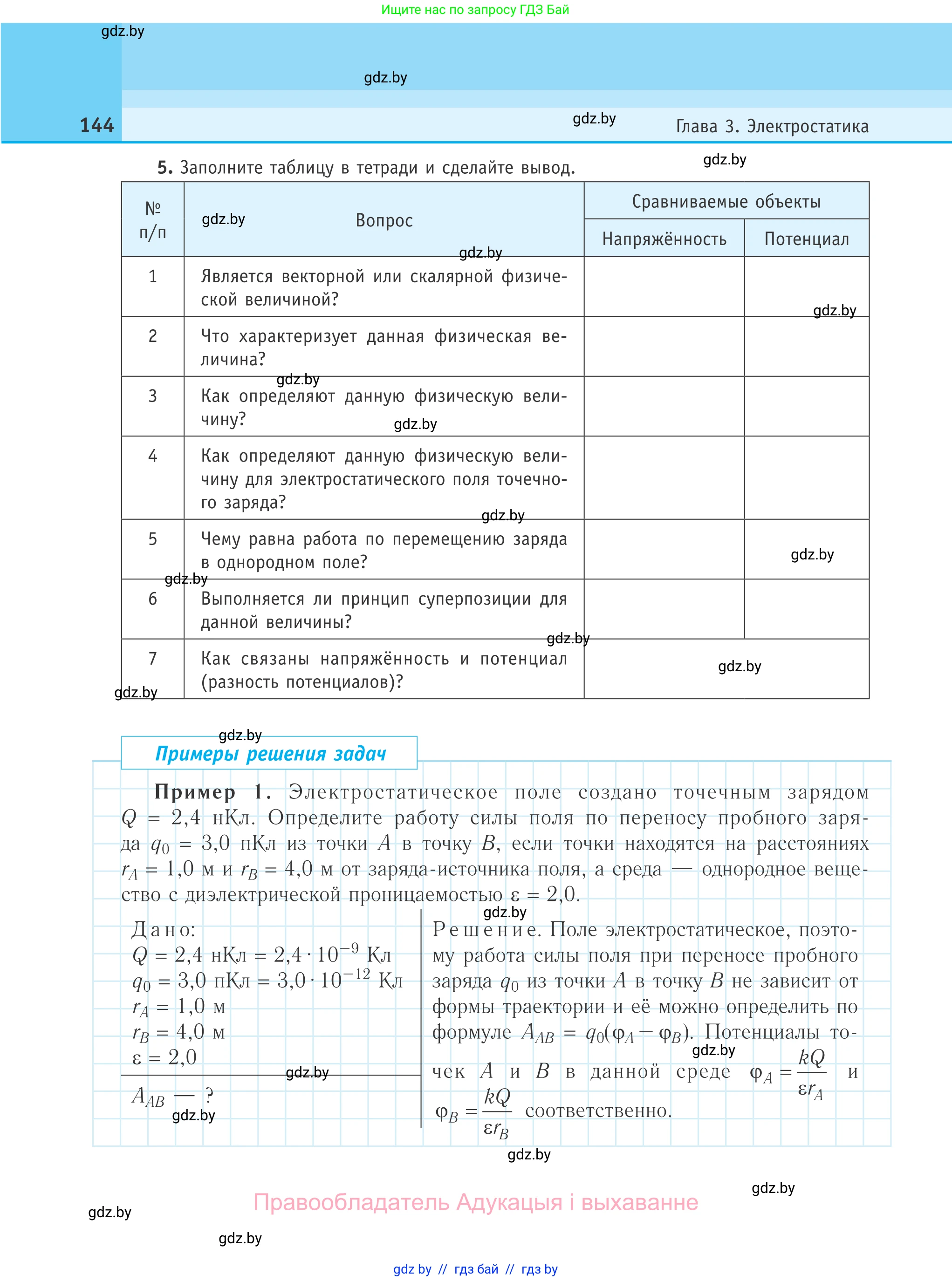 Физика, 10 класс Учебник, авторы: Громыко Елена Владимировна, Зенькович Владимир Иванович, Луцевич Александр Александрович, Слесарь Инесса Эдуардовна, издательство Адукацыя i выхаванне, Минск, 2019, бирюзового цвета, страница 144