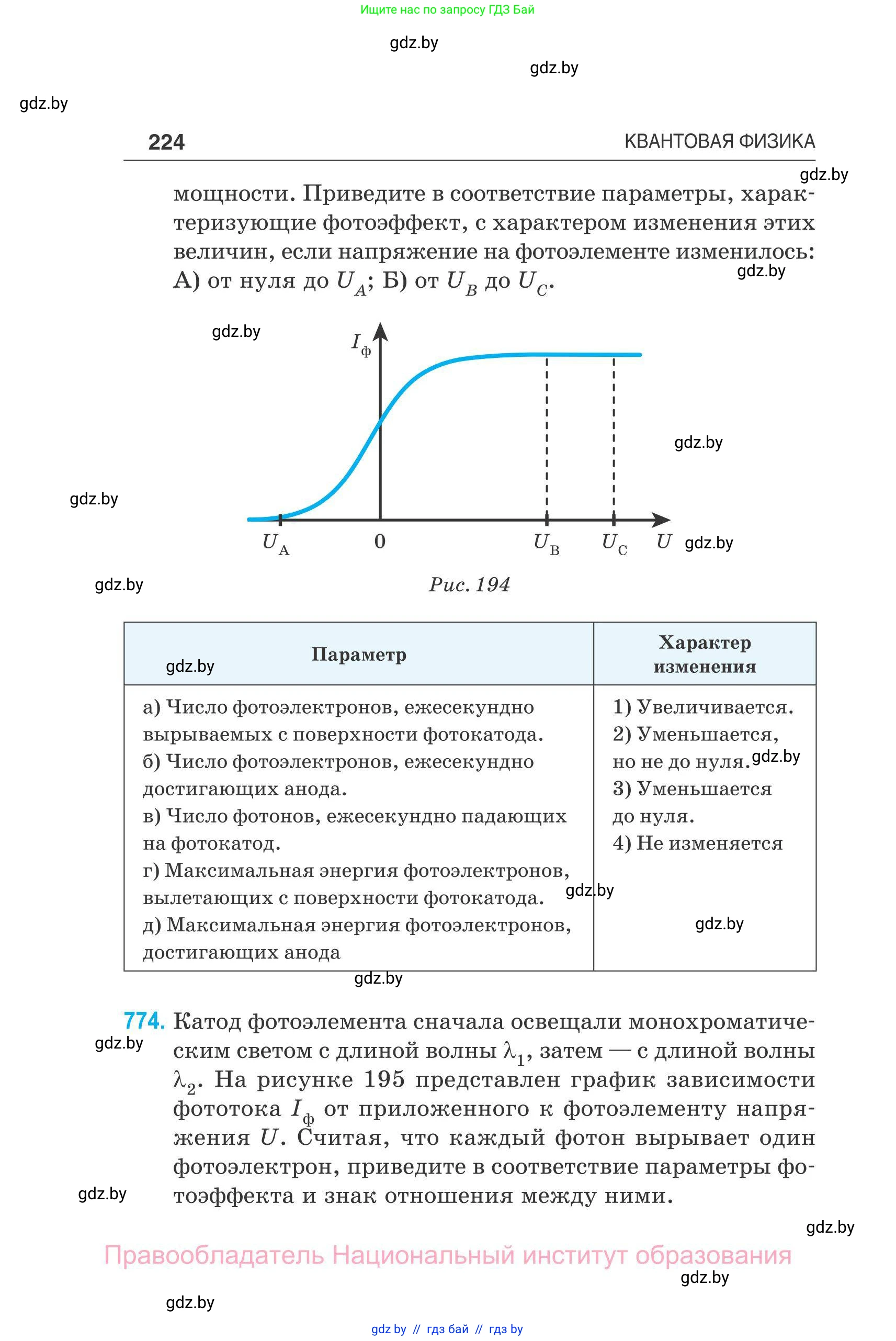 Физика, 11 класс Сборник задач, авторы: Дорофейчик Владимир Владимирович, Силенков Михаил Анатольевич, издательство Национальный институт образования, Минск, 2023, страница 225