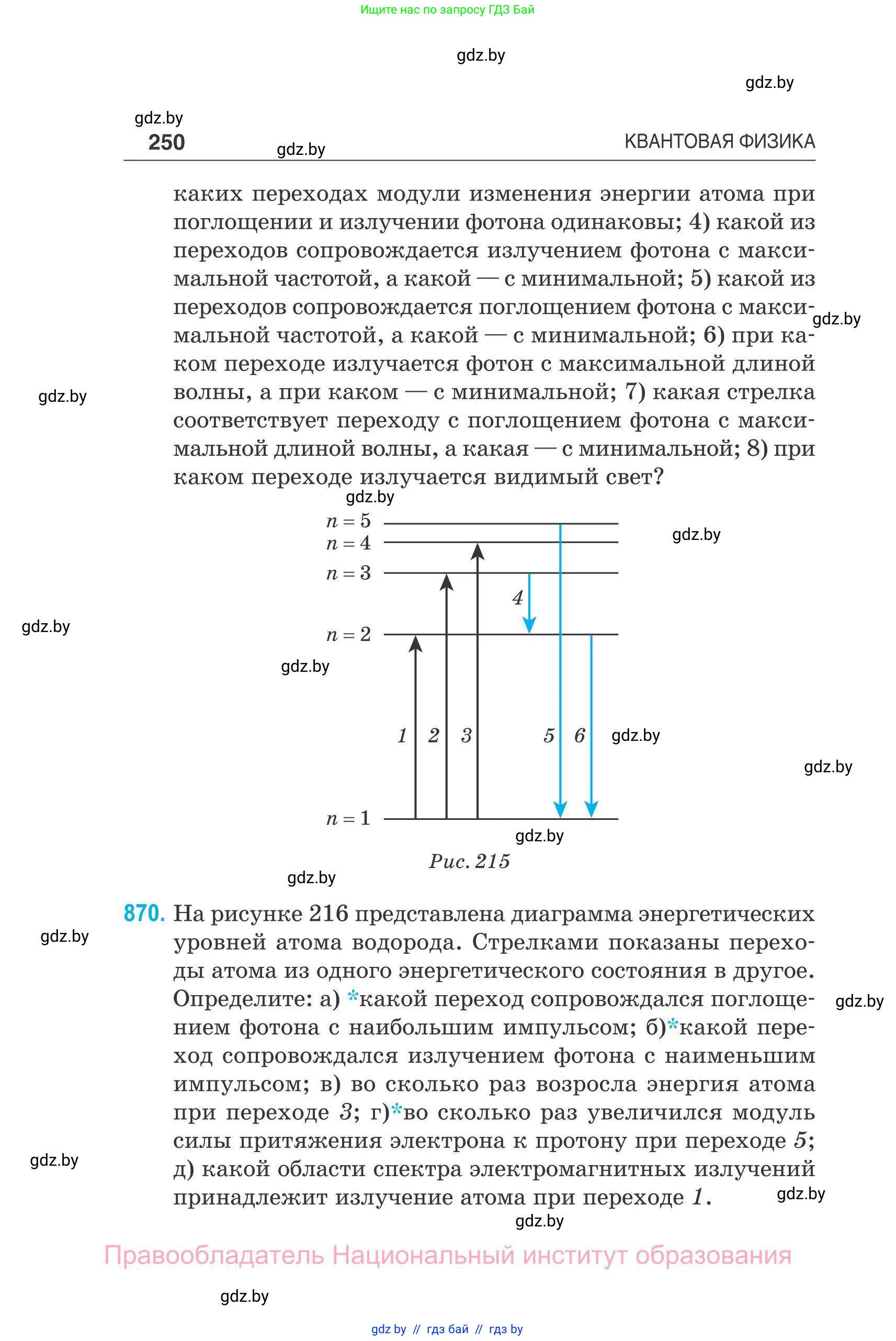 Физика, 11 класс Сборник задач, авторы: Дорофейчик Владимир Владимирович, Силенков Михаил Анатольевич, издательство Национальный институт образования, Минск, 2023, страница 251