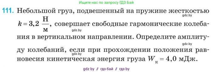 Физика, 11 класс Сборник задач, авторы: Дорофейчик Владимир Владимирович, Силенков Михаил Анатольевич, издательство Национальный институт образования, Минск, 2023, страница 36, номер 111, Условие