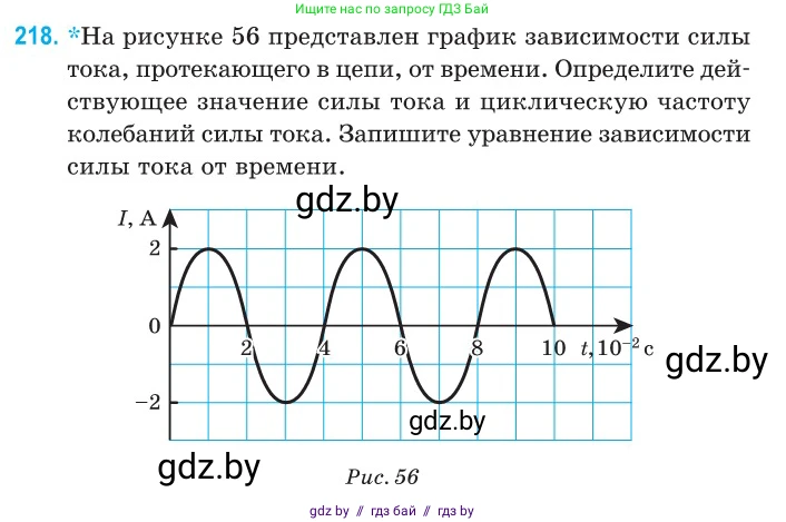 Физика, 11 класс Сборник задач, авторы: Дорофейчик Владимир Владимирович, Силенков Михаил Анатольевич, издательство Национальный институт образования, Минск, 2023, страница 69, номер 218, Условие