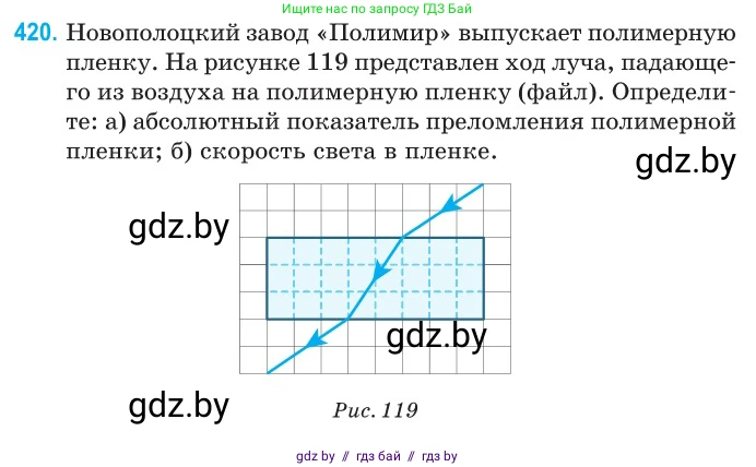 Физика, 11 класс Сборник задач, авторы: Дорофейчик Владимир Владимирович, Силенков Михаил Анатольевич, издательство Национальный институт образования, Минск, 2023, страница 131, номер 420, Условие