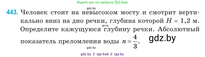 Физика, 11 класс Сборник задач, авторы: Дорофейчик Владимир Владимирович, Силенков Михаил Анатольевич, издательство Национальный институт образования, Минск, 2023, страница 136, номер 443, Условие