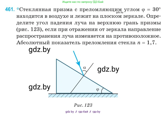 Физика, 11 класс Сборник задач, авторы: Дорофейчик Владимир Владимирович, Силенков Михаил Анатольевич, издательство Национальный институт образования, Минск, 2023, страница 140, номер 461, Условие