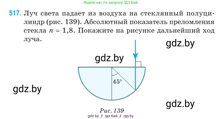 Физика, 11 класс Сборник задач, авторы: Дорофейчик Владимир Владимирович, Силенков Михаил Анатольевич, издательство Национальный институт образования, Минск, 2023, страница 155, номер 517, Условие