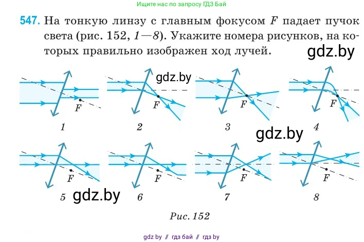 Физика, 11 класс Сборник задач, авторы: Дорофейчик Владимир Владимирович, Силенков Михаил Анатольевич, издательство Национальный институт образования, Минск, 2023, страница 166, номер 547, Условие