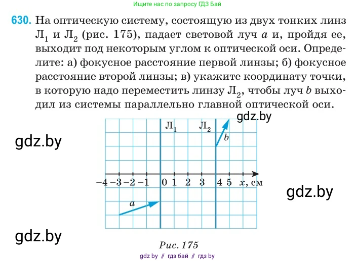 Физика, 11 класс Сборник задач, авторы: Дорофейчик Владимир Владимирович, Силенков Михаил Анатольевич, издательство Национальный институт образования, Минск, 2023, страница 186, номер 630, Условие