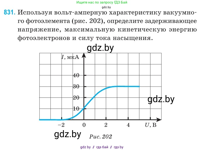 Физика, 11 класс Сборник задач, авторы: Дорофейчик Владимир Владимирович, Силенков Михаил Анатольевич, издательство Национальный институт образования, Минск, 2023, страница 237, номер 831, Условие