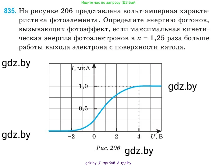 Физика, 11 класс Сборник задач, авторы: Дорофейчик Владимир Владимирович, Силенков Михаил Анатольевич, издательство Национальный институт образования, Минск, 2023, страница 239, номер 835, Условие