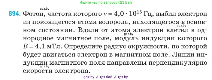 Физика, 11 класс Сборник задач, авторы: Дорофейчик Владимир Владимирович, Силенков Михаил Анатольевич, издательство Национальный институт образования, Минск, 2023, страница 255, номер 894, Условие