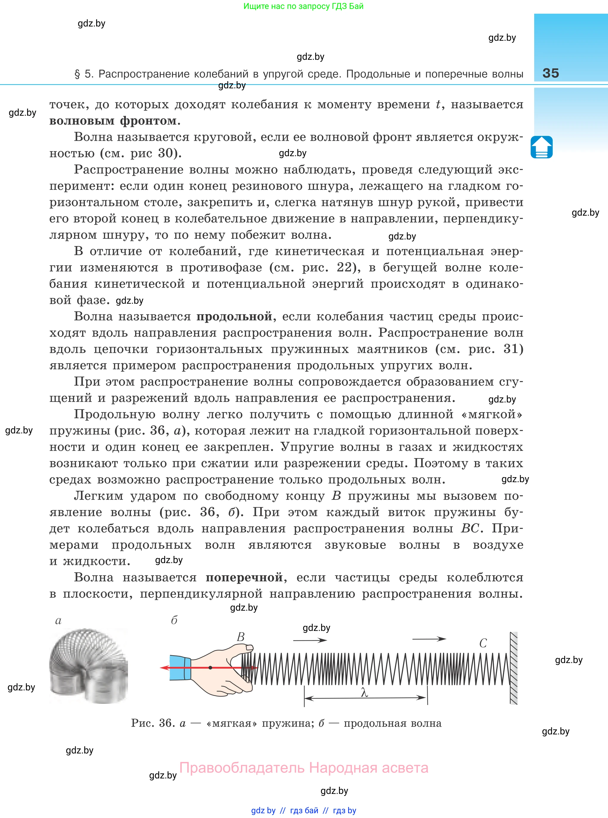 Физика, 11 класс Учебник, авторы: Жилко Виталий Владимирович, Маркович Леонид Григорьевич, Сокольский Анатолий Алексеевич, издательство Народная асвета, Минск, 2021, страница 35