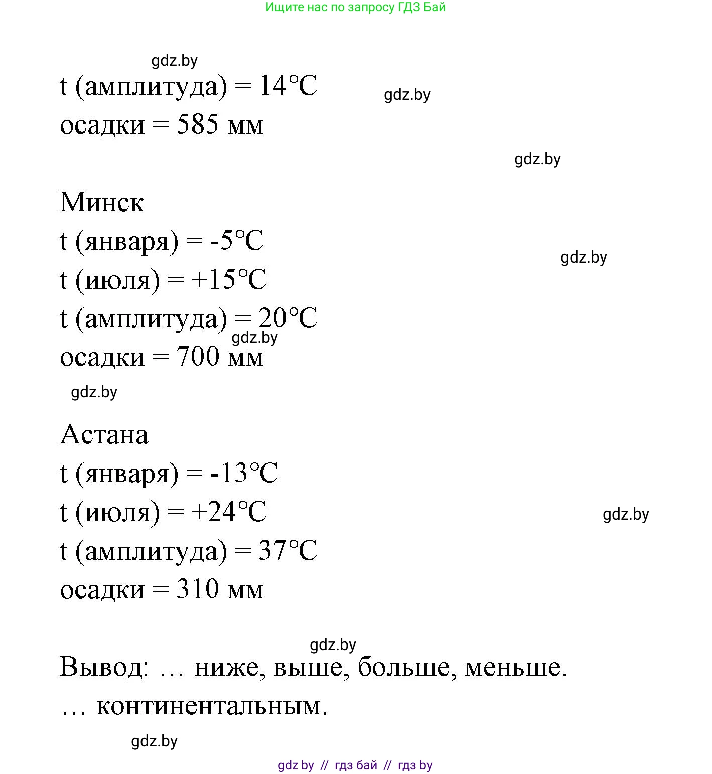 География, 6 класс рабочая тетрадь, авторы: Кольмакова Елена Генадьевна, Пикулик Валентина Владимировна, издательство Аверсэв, Минск, 2022, бирюзового цвета, страница 80, номер 1, Решение (продолжение 2)