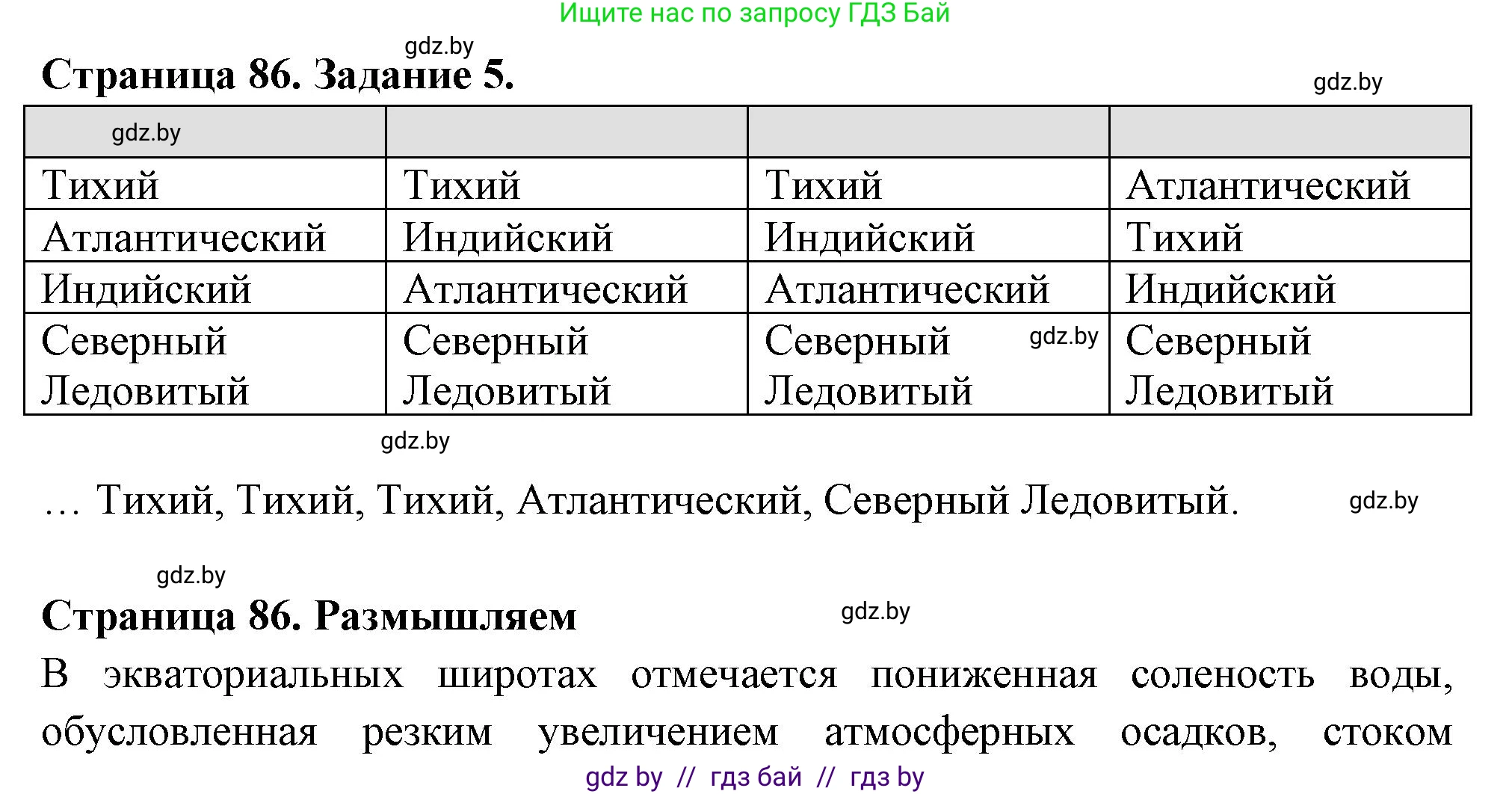 География, 6 класс рабочая тетрадь, авторы: Кольмакова Елена Генадьевна, Пикулик Валентина Владимировна, издательство Аверсэв, Минск, 2022, бирюзового цвета, страница 86, номер 5, Решение